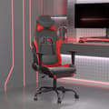 Miniatyrbild 1 av 2: Gamingstol med fotstöd svart och röd konstläder