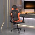 Miniatyrbild 1 av 2: Gamingstol med massage svart och orange konstläder