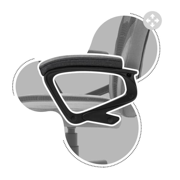 Gamingstol för barn Huzaro HZ-Ranger 1.0 Gray Mesh, grå och svart