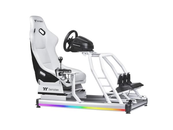 Thermaltake GSC-R50-CPASWH-01, Stol til konsollgaming, 120 kg, Hård ryggstø, Hvit, 600 mm, 1320 mm