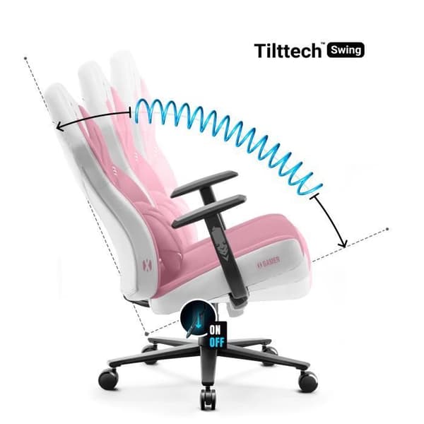 Gaming Chair Kontorsfåtölj - DIABLO - Ergonomisk design Tyg Svankkudde Bekväma armstöd
