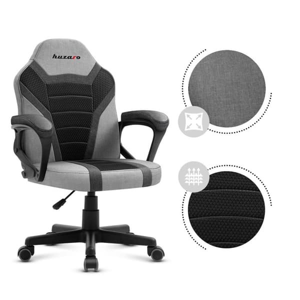 Spelstol för barn Huzaro HZ-Ranger 1.0 Grå Mesh, grå och svart