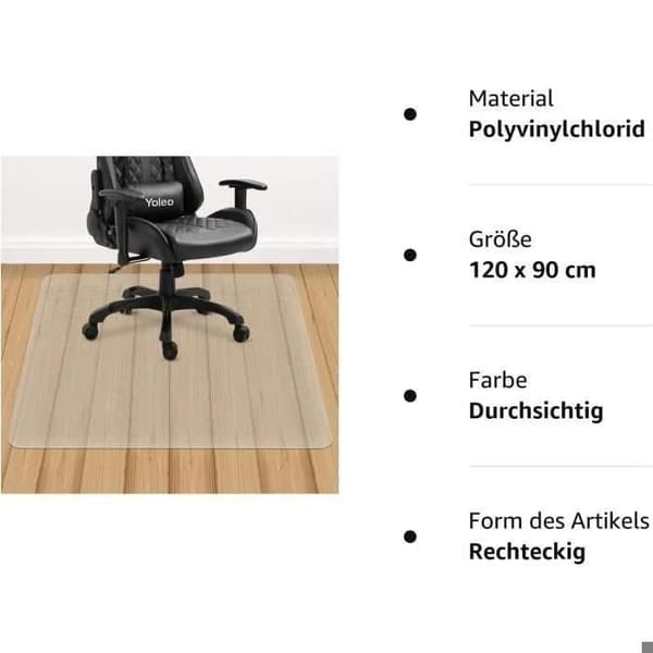 FOXSPORT-Gamerstol-Gamingstol-Justerbar spelsäte-Höjdjusterbar-Med golvmatta-maxvikt 200KG-Blå