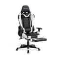 Miniatyrbild 1 av 4: Gamingstol med teleskopfotstöd, ergonomisk kontorsstol för gamer foxsport, justerbar höjd och armstöd - Vit