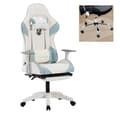 Miniatyrbild 1 av 6: FOXSPORT-Fauteuil Gaming-Spelstol-Kontorsstol justerbar-Höjdjusterbar-Med golvmatta-belastning 200KG-Blå
