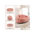Miniatyrbild 5 av 6: Fåtöljer med fickor Loveseat Hållbar komfort Recliner Accent Golv Mjuk Lounge Stol i rosa chenille