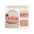 Miniatyrbild 2 av 6: Fåtöljer med fickor Loveseat Hållbar komfort Recliner Accent Golv Mjuk Lounge Stol i rosa chenille