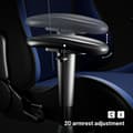 Miniatyrbild 3 av 6: Diablo X-ST4RTER Gaming Chair Gamer Fåtölj Ergonomisk kontorssits 2D Tygskydd Armstöd (mörkblå)