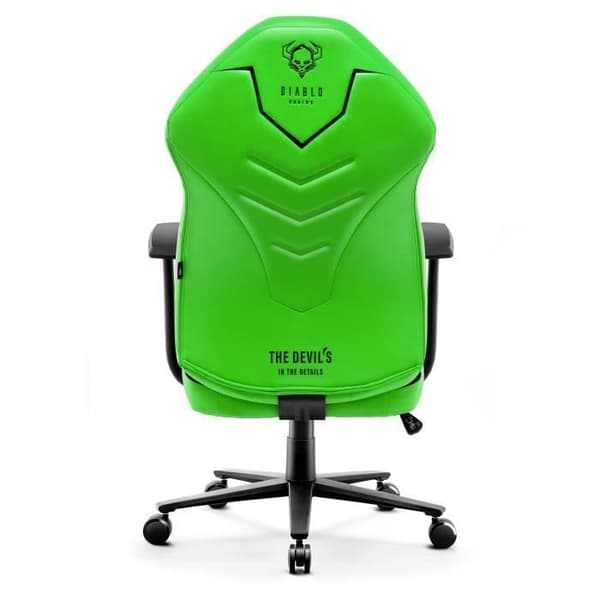Diablo X-Gamer 2.0 Gaming Stol Office Gamer Fåtölj Tygöverdrag Ergonomisk design Svankkudde (svart-grön)