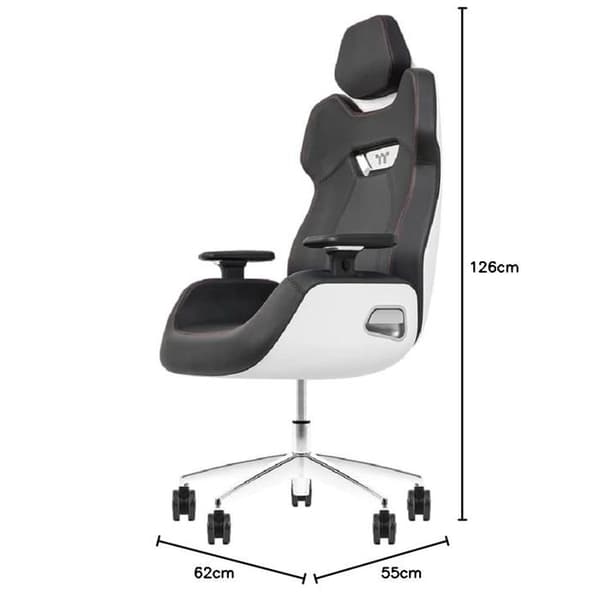SILVER E700 Design av Studio FA Porsche, vit/svart gamingstol, Glacier White