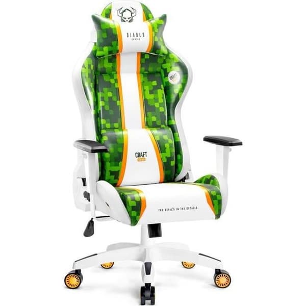 X-One 2.0 gamingstol – DIABLO – Gamerfåtölj Med armstöd och ländkudde - XL