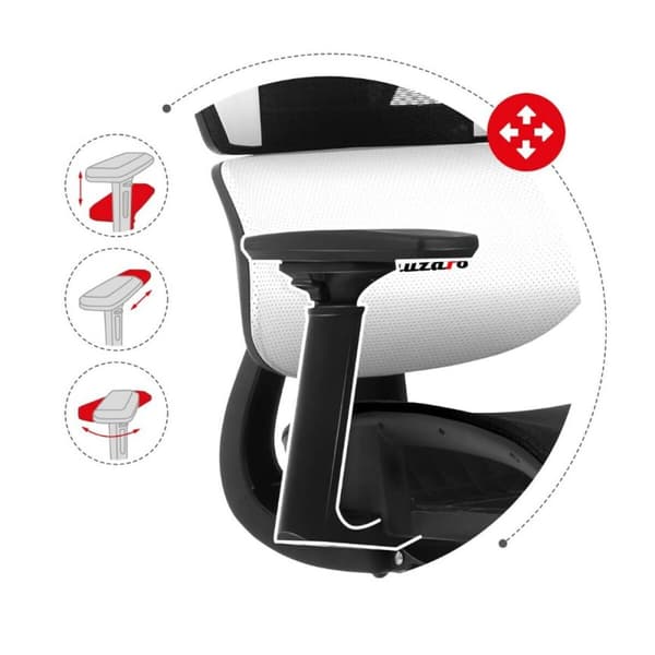 Spelstol Huzaro HZ-Combat 8.0 White