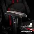 Miniatyrbild 6 av 6: Diablo X-Ray Gaming Chair Office Gamer Chair 4D Armstöd Läderperforeringskudde Lumbar Cousin (svart-röd, L)