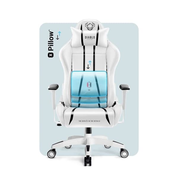 Chaise Gaming Diablo X-One 2.0 Small: vit-svart