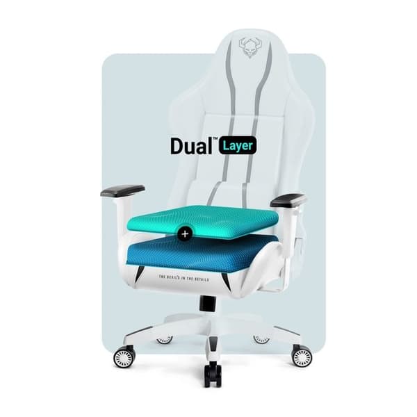 Chaise Gaming Diablo X-One 2.0 Small: vit-svart