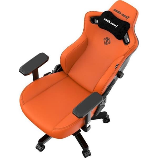 Belägringsspel - gaming kontorsstol Anda seat Snurrbar spelstol i orange läder Kaiser 3 L
