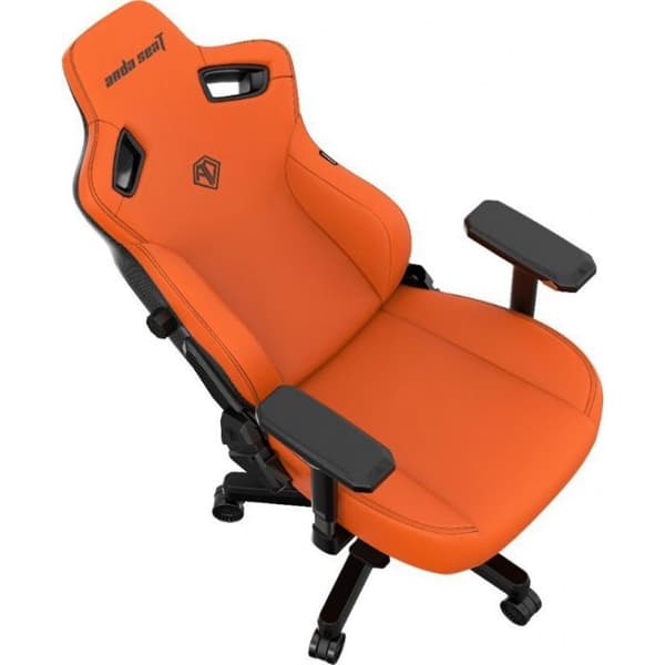 Belägringsspel - gaming kontorsstol Anda seat Snurrbar spelstol i orange läder Kaiser 3 L