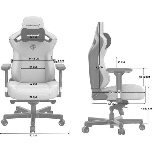 Belägringsspel - gaming kontorsstol Anda seat Snurrbar spelstol i orange läder Kaiser 3 L