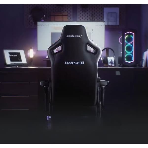 Belägringsspel - gamingkontorsstol Anda seat Chair Kaiser 4 XL, lila läderspelstol