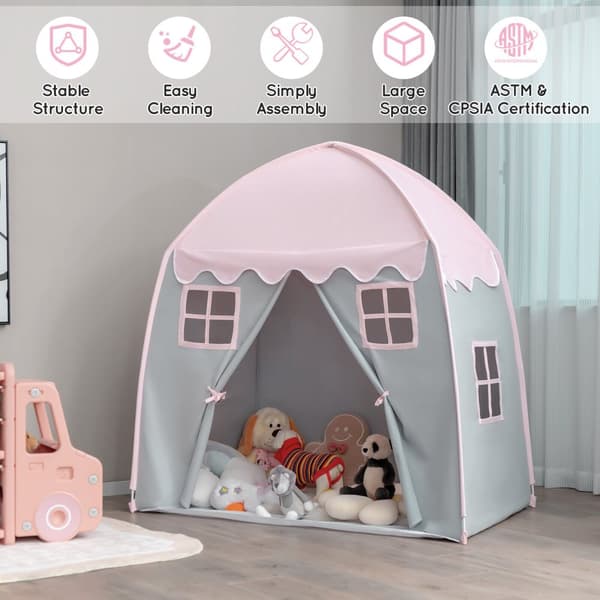 Lekstuga, Stor Inomhus Uteportabel Fe Kids Lekstuga, Rosa
