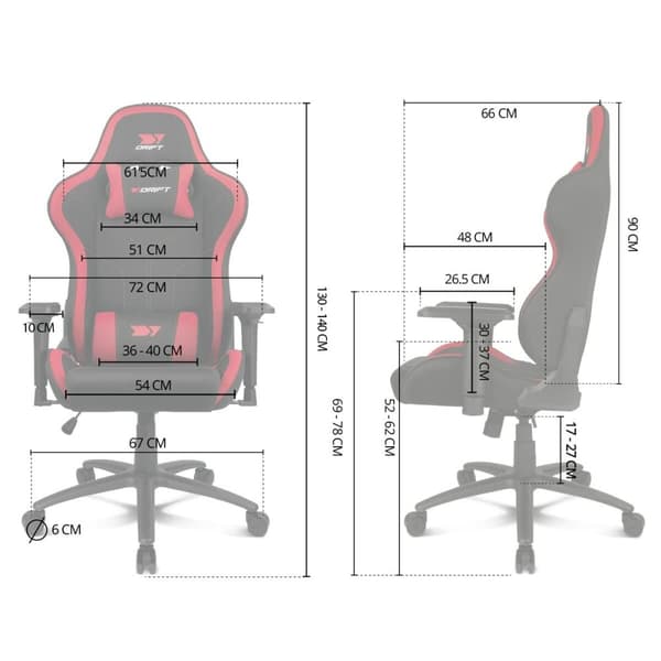 Spelstol DRIFT DR110BL Blå Svart