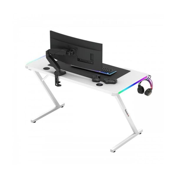 Skrivbord Gaming Huzaro HZ-Hero 2.5 White RGB Vit 120 x 75 x 60 cm