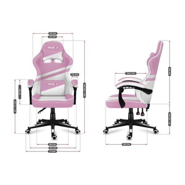 Spelstol Huzaro HZ-Force 4.4 Pink Mesh