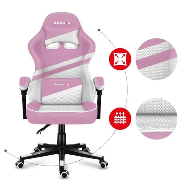 Spelstol Huzaro HZ-Force 4.4 Pink Mesh