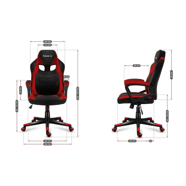 Gaming-stol Huzaro FORCE 2.5 Sort Rød Rød Sort