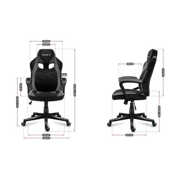 Gaming-stol Huzaro FORCE 2.5 Sort Grå
