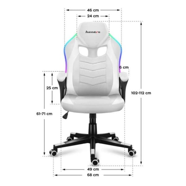 Gaming-stol Huzaro Force 2.5 Hvid