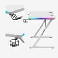 Miniatyrbillede 9 af 11: Skrivebord Gaming Huzaro HZ-Hero 2.5 White RGB Hvid 120 x 75 x 60 cm