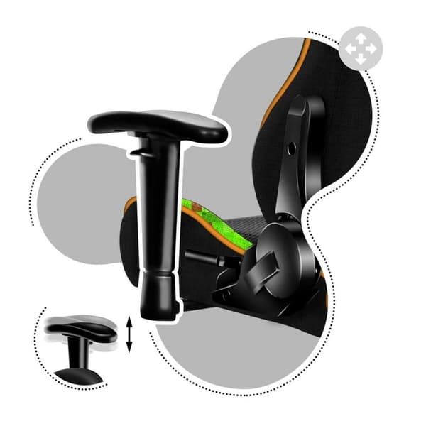 Spelstol Huzaro HZ-Ranger 6.0 Pixel Mesh Svart/Blå