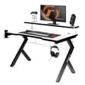 Miniatyrbillede 5 af 6: Skrivebord Gaming Huzaro HZ-Hero 5.0 White Hvid Sort Kulfiber 120 x 60 cm