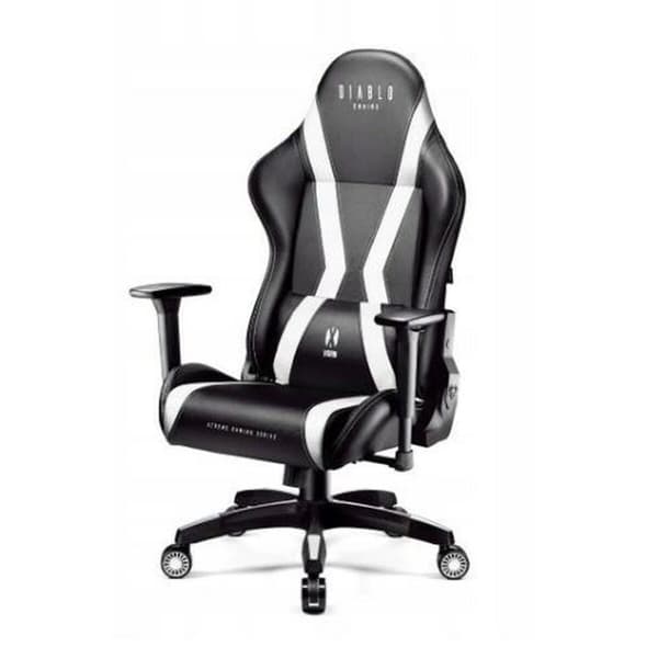 Gaming-stol Diablo Chairs Diablo X-HORN 2.0 Sort Rød