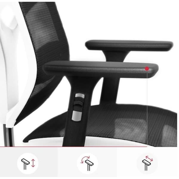 Gaming-stol Diablo Chairs Diablo V-BASIC Hvid Sort