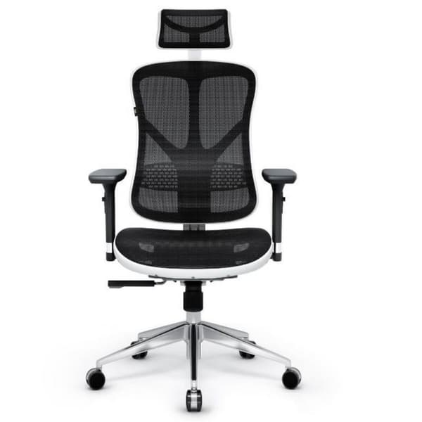 Gaming-stol Diablo Chairs Diablo V-BASIC Hvid Sort