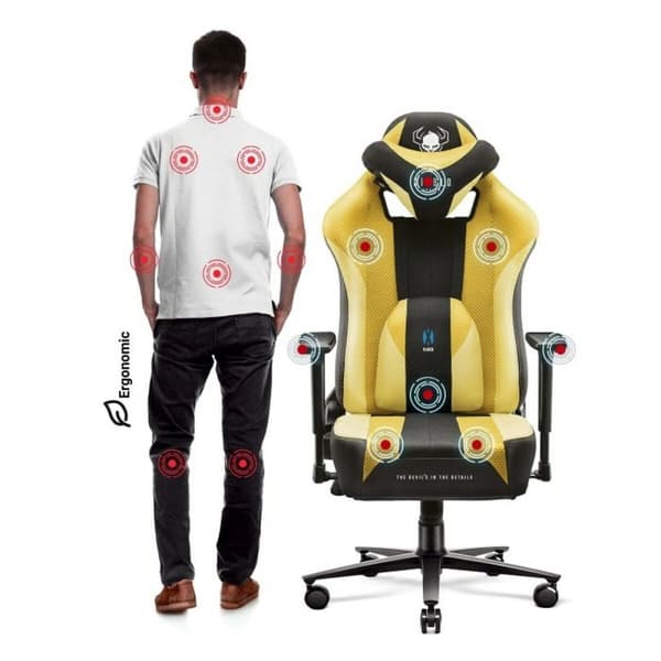 Gaming-stol Diablo Chairs Diablo X-PLAYER 2.0. KING Gul Sort