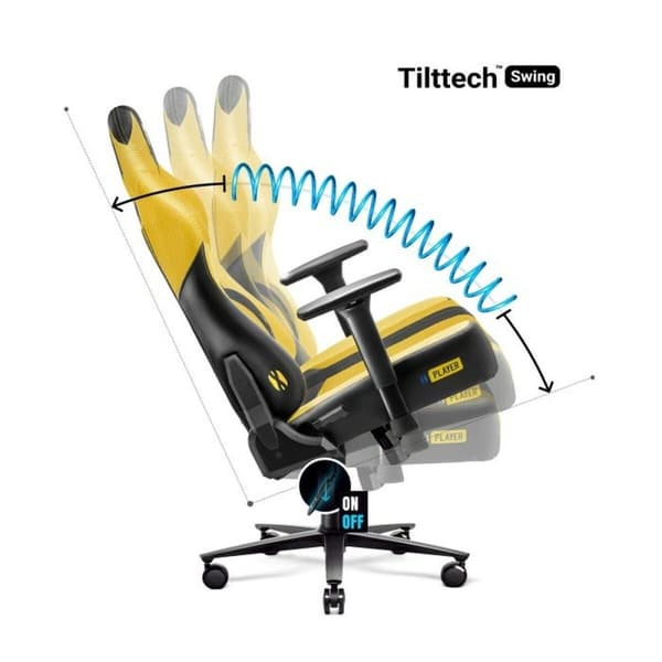 Gaming-stol Diablo Chairs Diablo X-PLAYER 2.0. KING Gul Sort