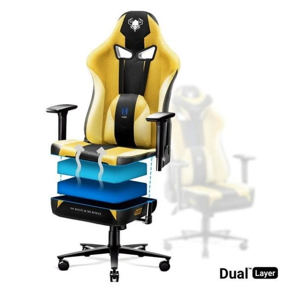 Gaming-stol Diablo Chairs Diablo X-PLAYER 2.0. KING Gul Sort