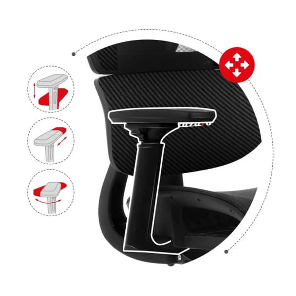 Gaming-stol Huzaro Combat 8.0 Carbon Sort