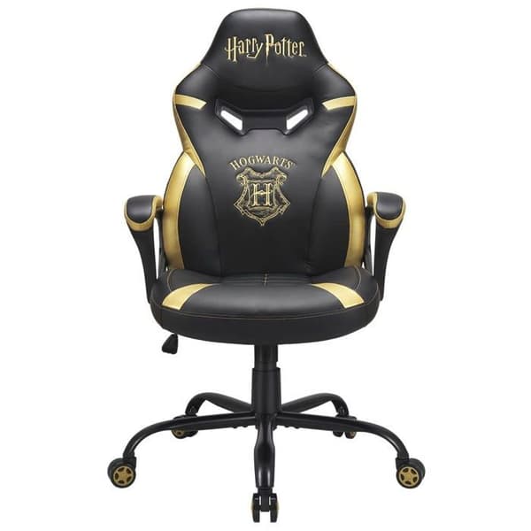 Harry Potter - Junior Gamer Seat - Kontorsstol - Officiellt licensierad Hogwarts Black and Gold Gaming Chair