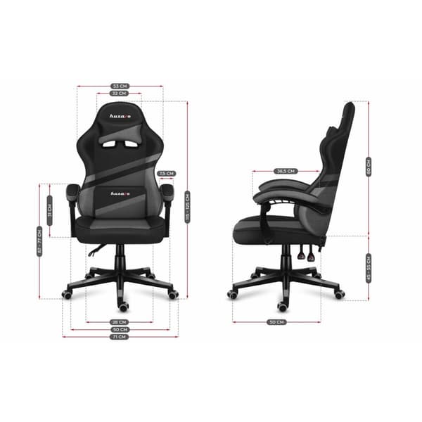 Gaming-stol Huzaro HZ-Force 4.4 Grey Mesh Grå