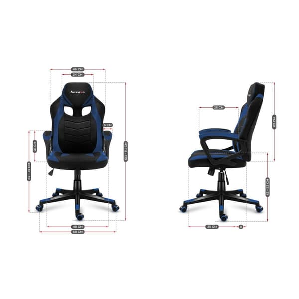 Gaming-stol Huzaro FORCE 2.5 Blå Sort