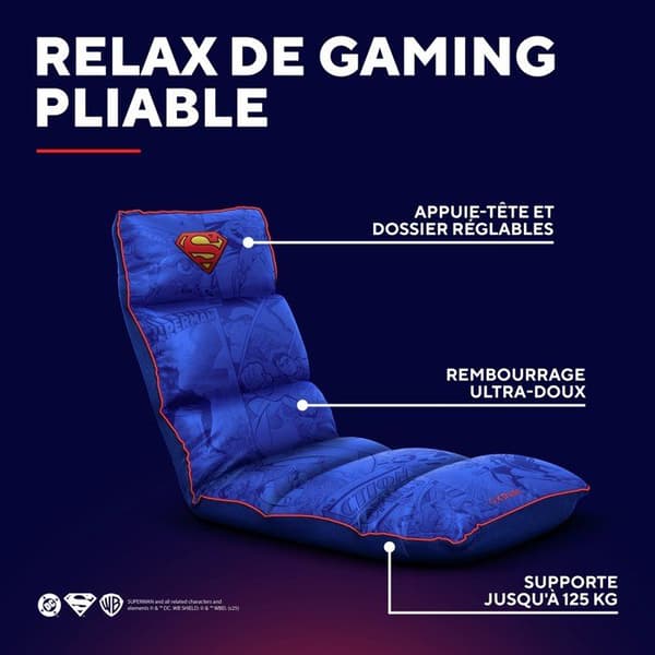 Fällbar Gaming Stol - TRUST - GXT 718SM Rayzee - Stöder upp till 125 kg ...