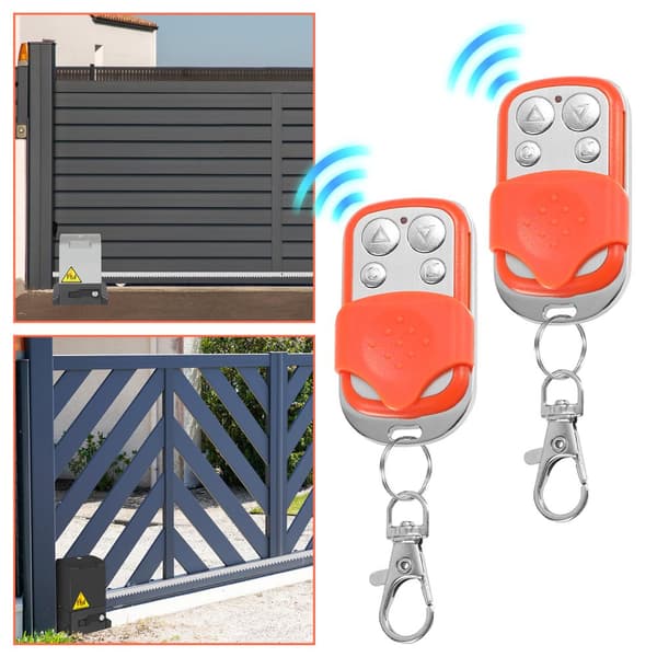 Set med 2 fjärrkontroller för garageportar, universalfjärrkontroll för garageportar, 433 MHz fjärrkontroll för kloning av garageportar
