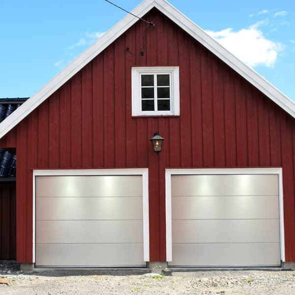 Garasjeport med motor | 2,5 m bred | Hvit