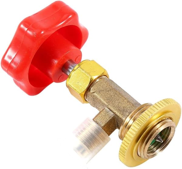 Burköppnare Tap Tapper M14/1/4" SAE Bil ​​Luftkonditionering Köldmedium Burkventil Röd Flasköppnare