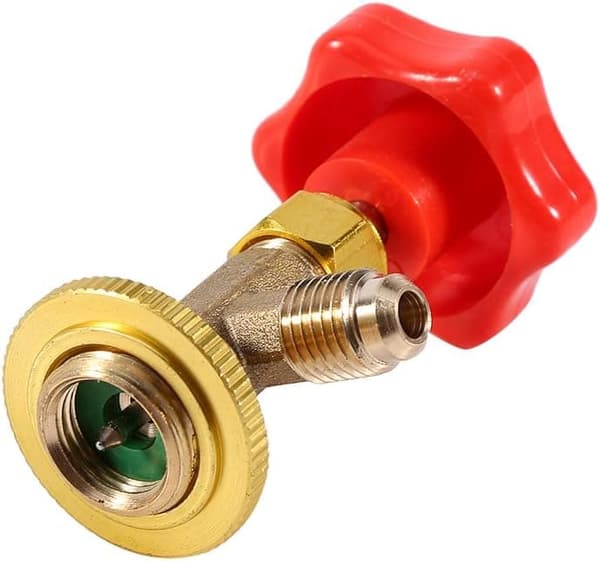 Burköppnare Tap Tapper M14/1/4" SAE Bil ​​Luftkonditionering Köldmedium Burkventil Röd Flasköppnare
