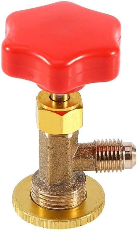Burköppnare Tap Tapper M14/1/4" SAE Bil ​​Luftkonditionering Köldmedium Burkventil Röd Flasköppnare